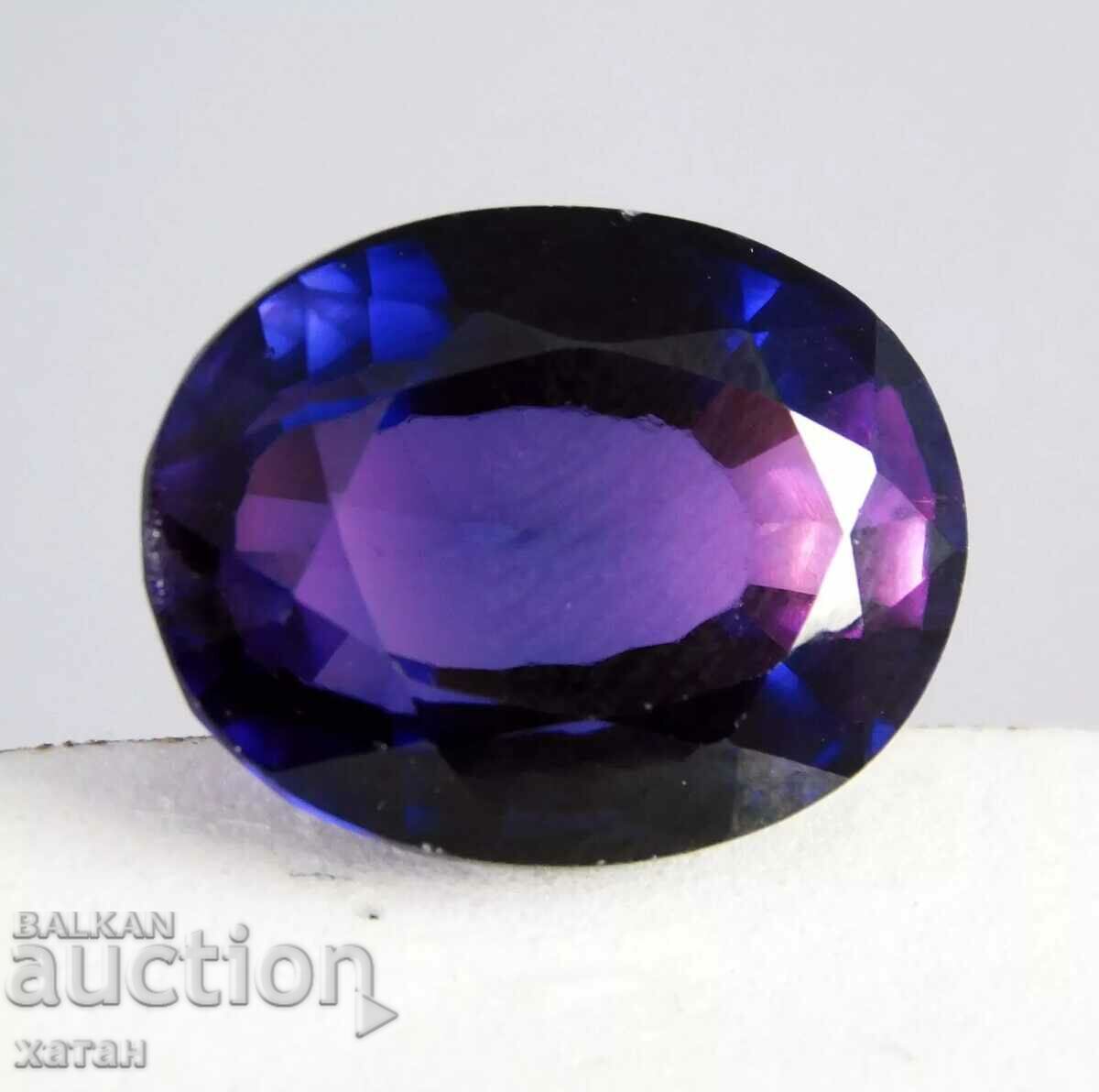 BZC! 11.90 ct natural violet sapphire set VGTL of 1 st!