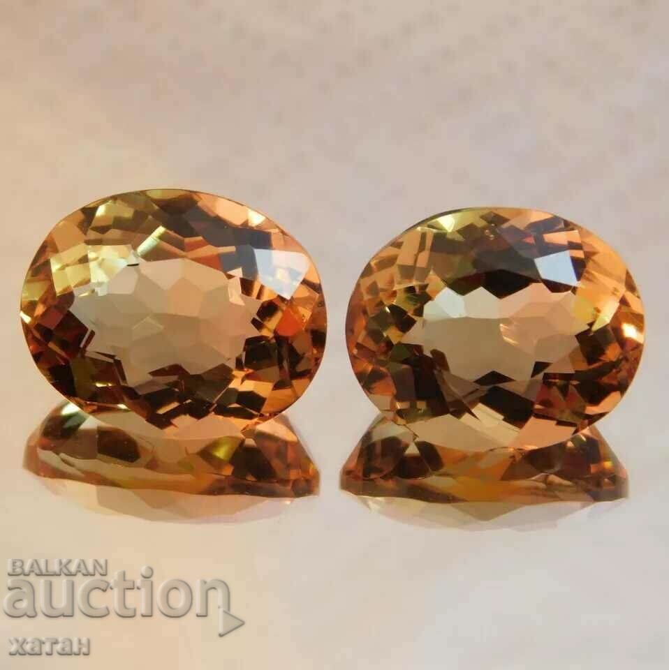 BZC! 20.35 ct natural sultanite 2 pcs pair VGTL set of 1 st!