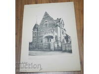 1895 Vienna Architectural lithograph of a house villa