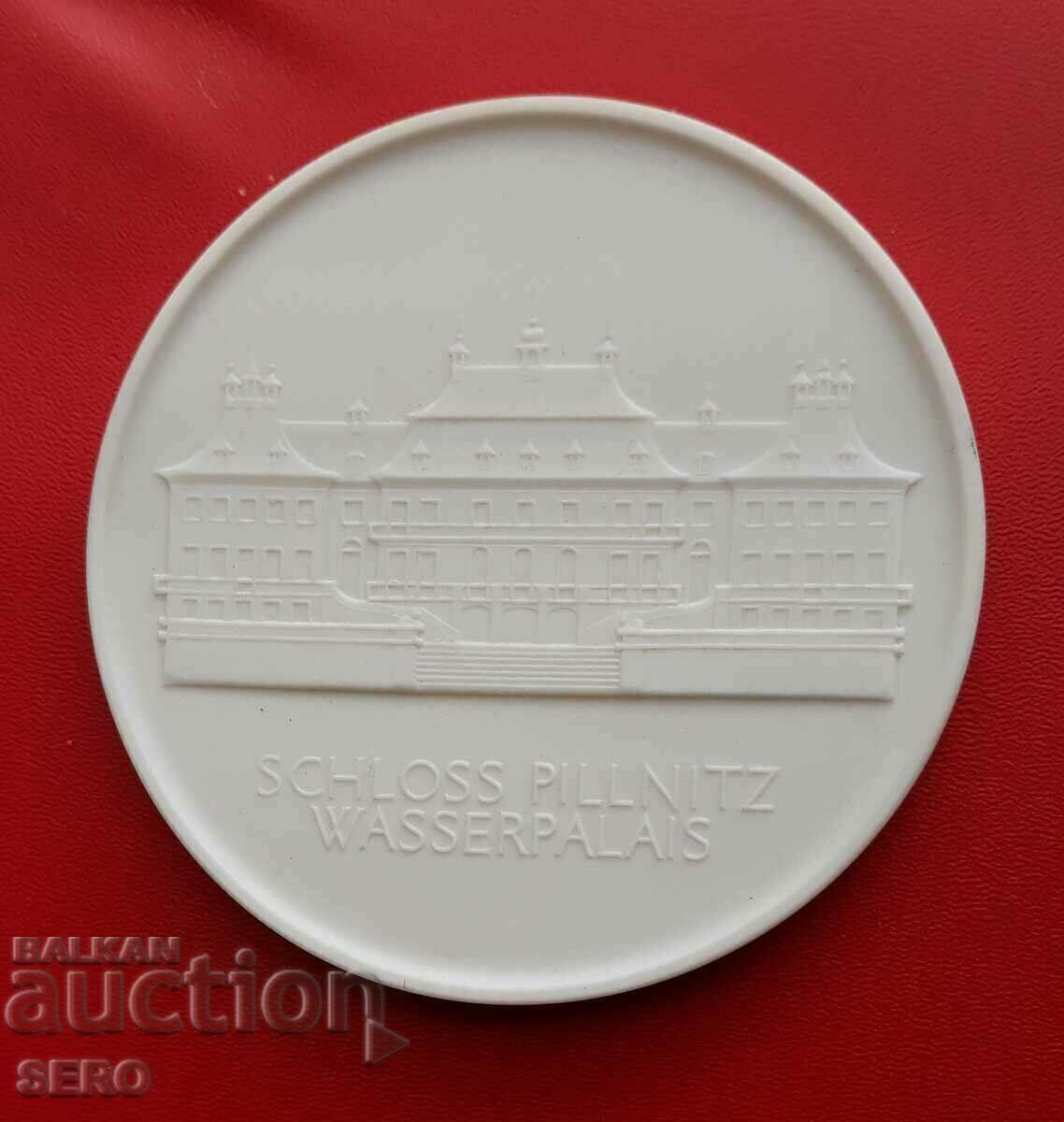 Germany-GDR-Dresden-Pilnitz Palace Porcelain Large Medal