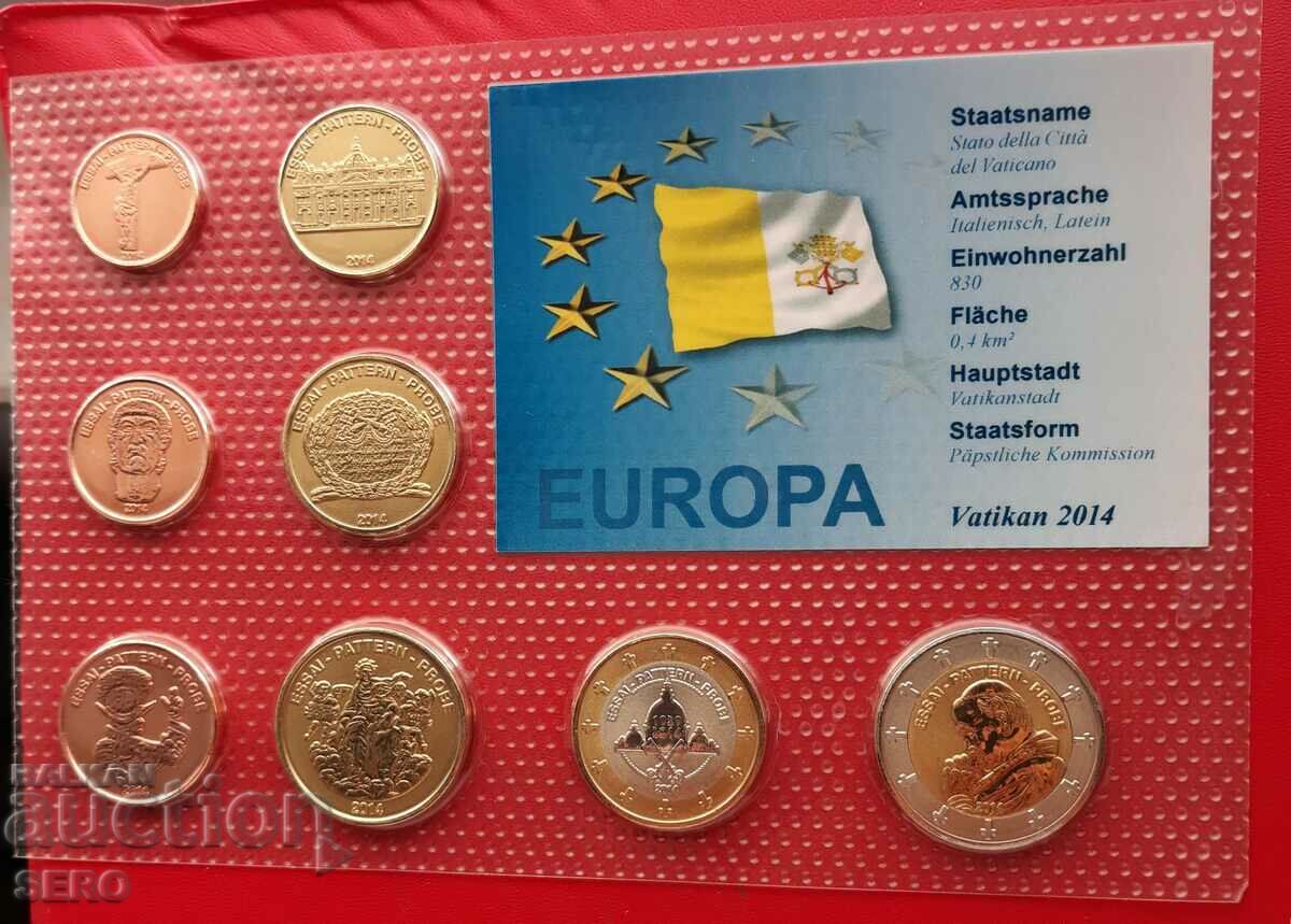 Vatican SET de 8 monede euro dovadă 2014