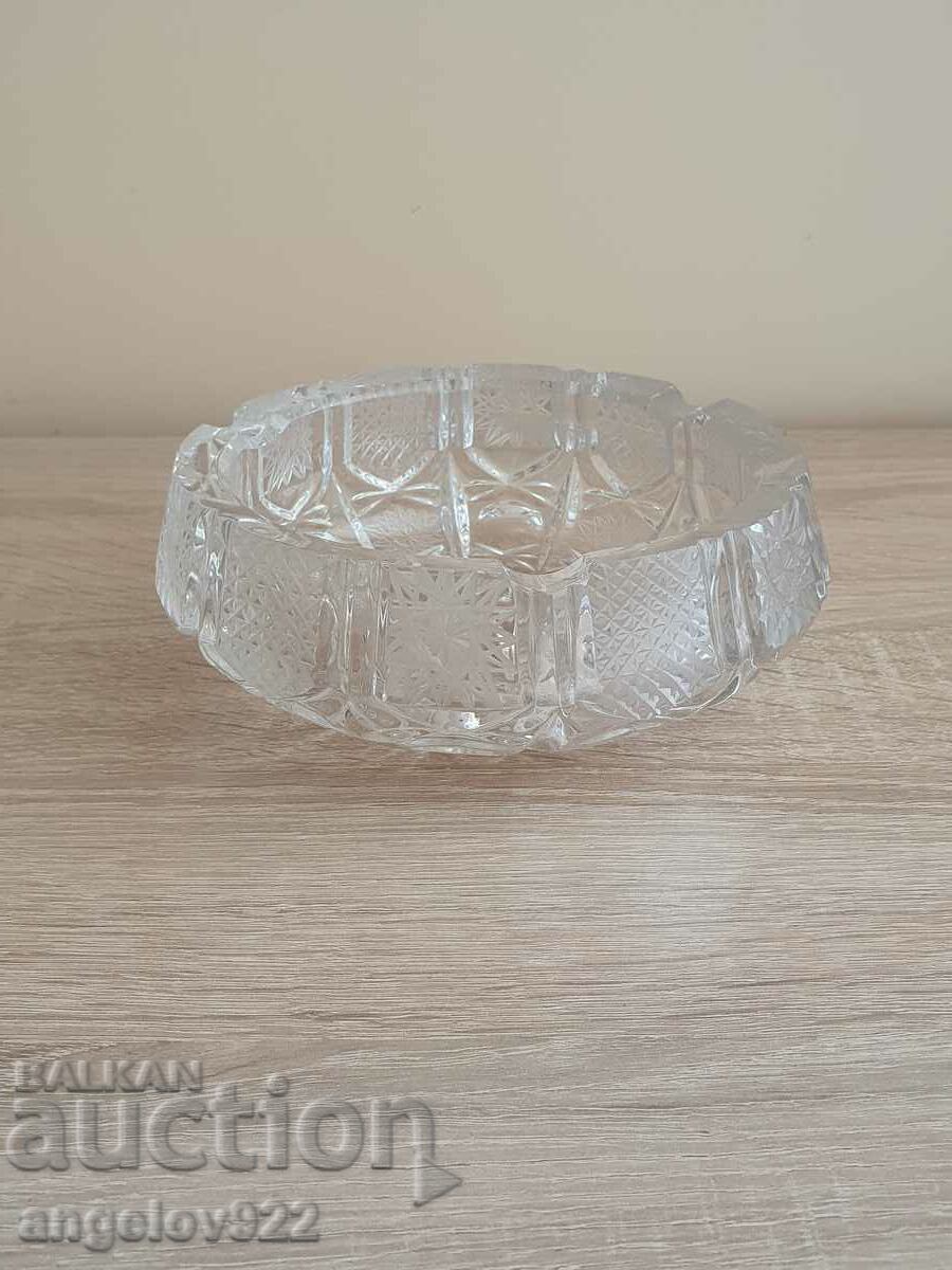 Beautiful massive crystal ashtray!