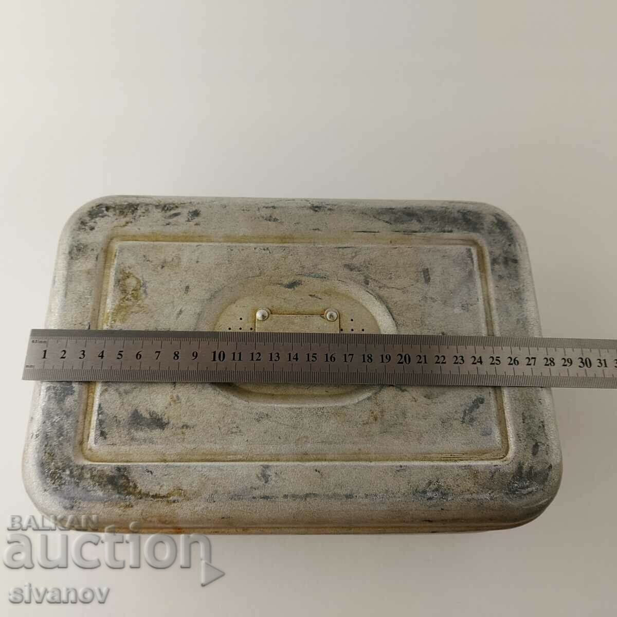 Old medical aluminum sterilization box #5620 - 5