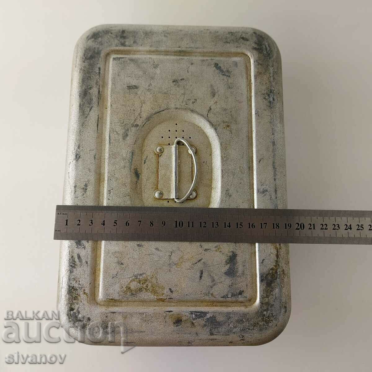 Old medical aluminum sterilization box #5620 - 6