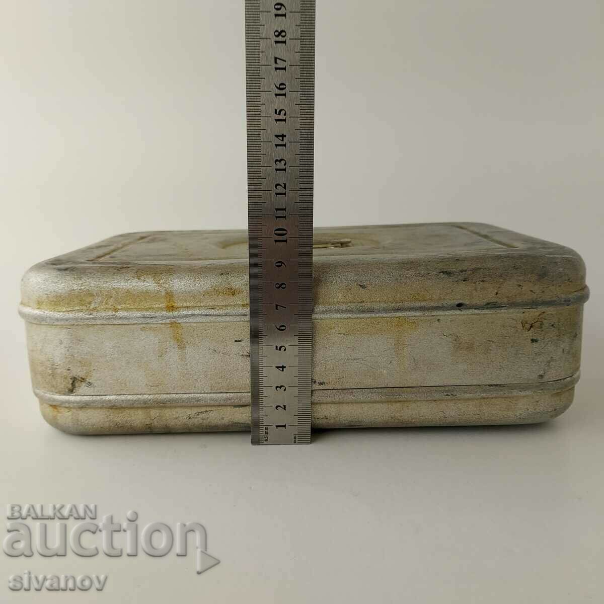 Old medical aluminum sterilization box #5620 - 7