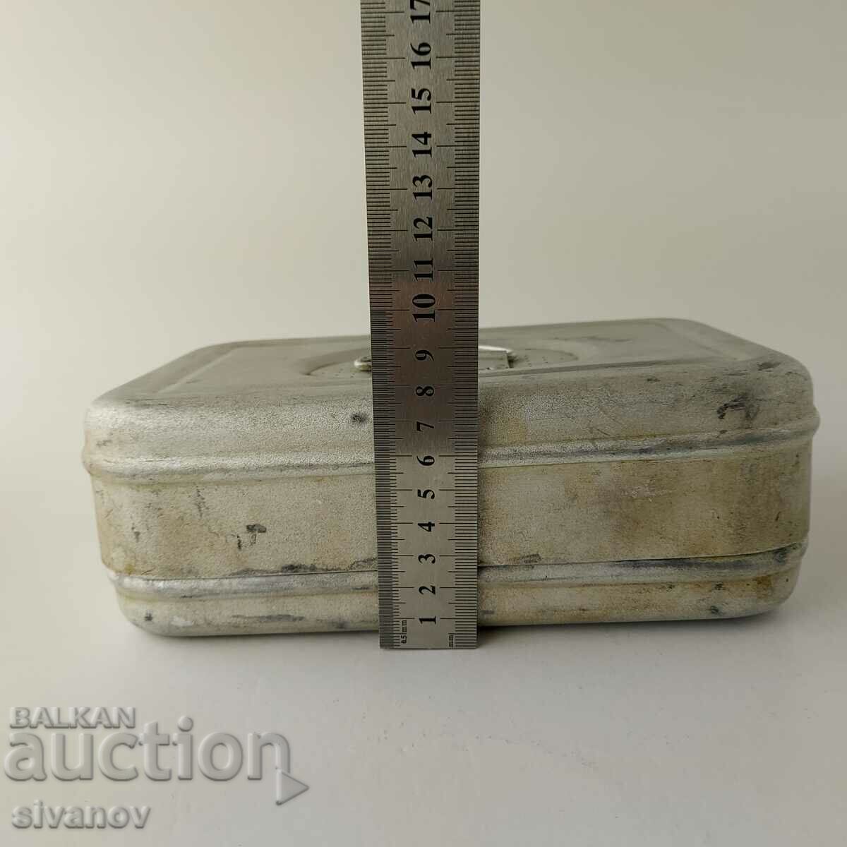 Παλιό ιατρικό κουτί αποστείρωσης αλουμινίου #5621 - 7