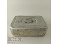 Old medical aluminum sterilization box #5621