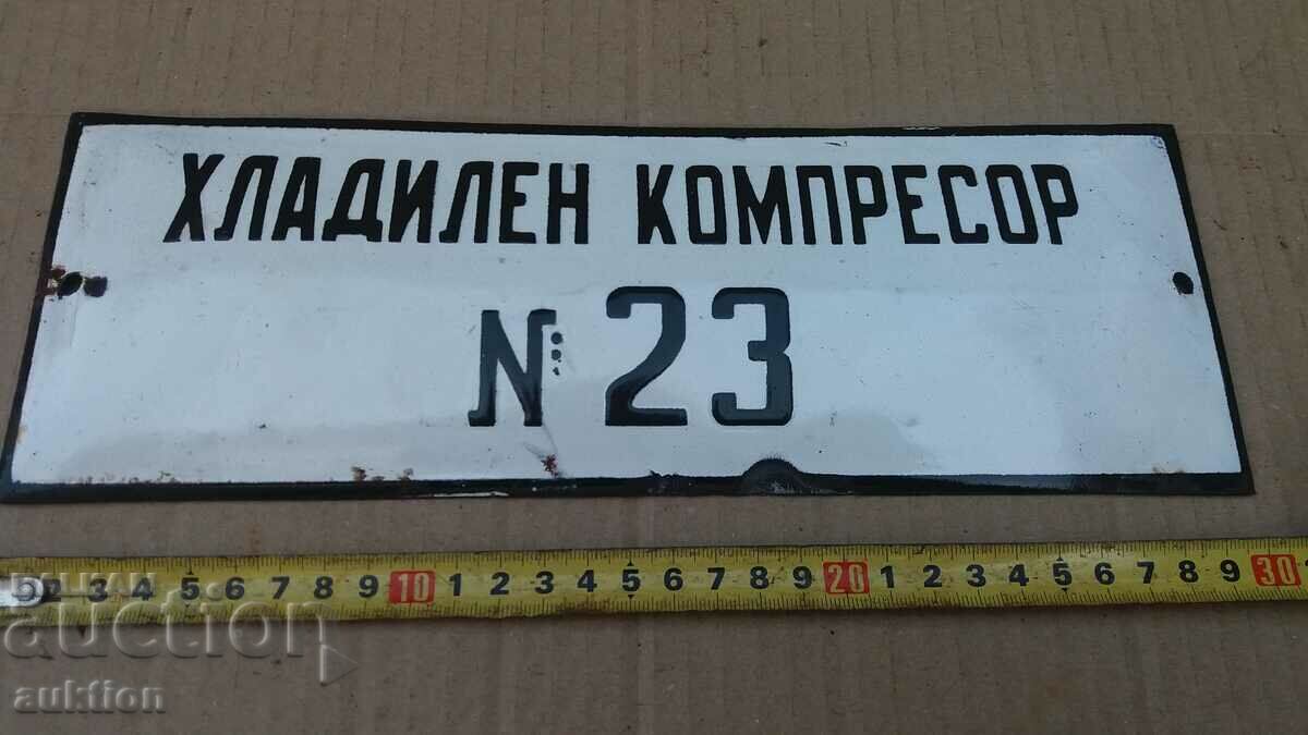 Delivery of METAL PLATE - NUMBER ENAMELED