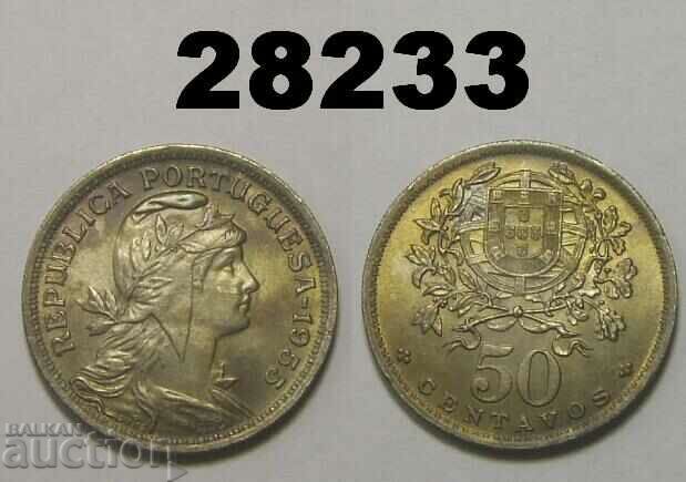 Португалия 50 центавос 1955