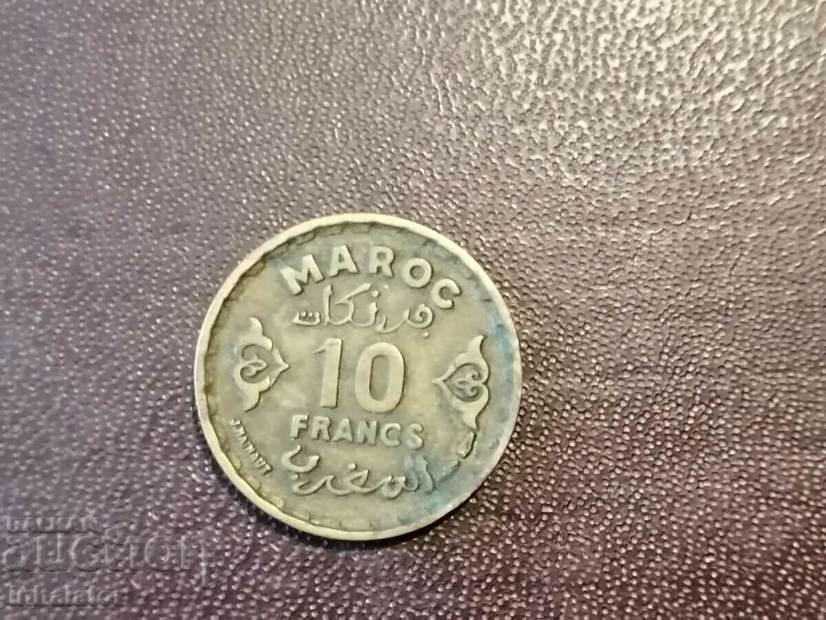 10 φράγκα Μαρόκο 1952