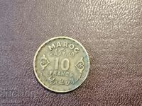 10 φράγκα Μαρόκο 1952