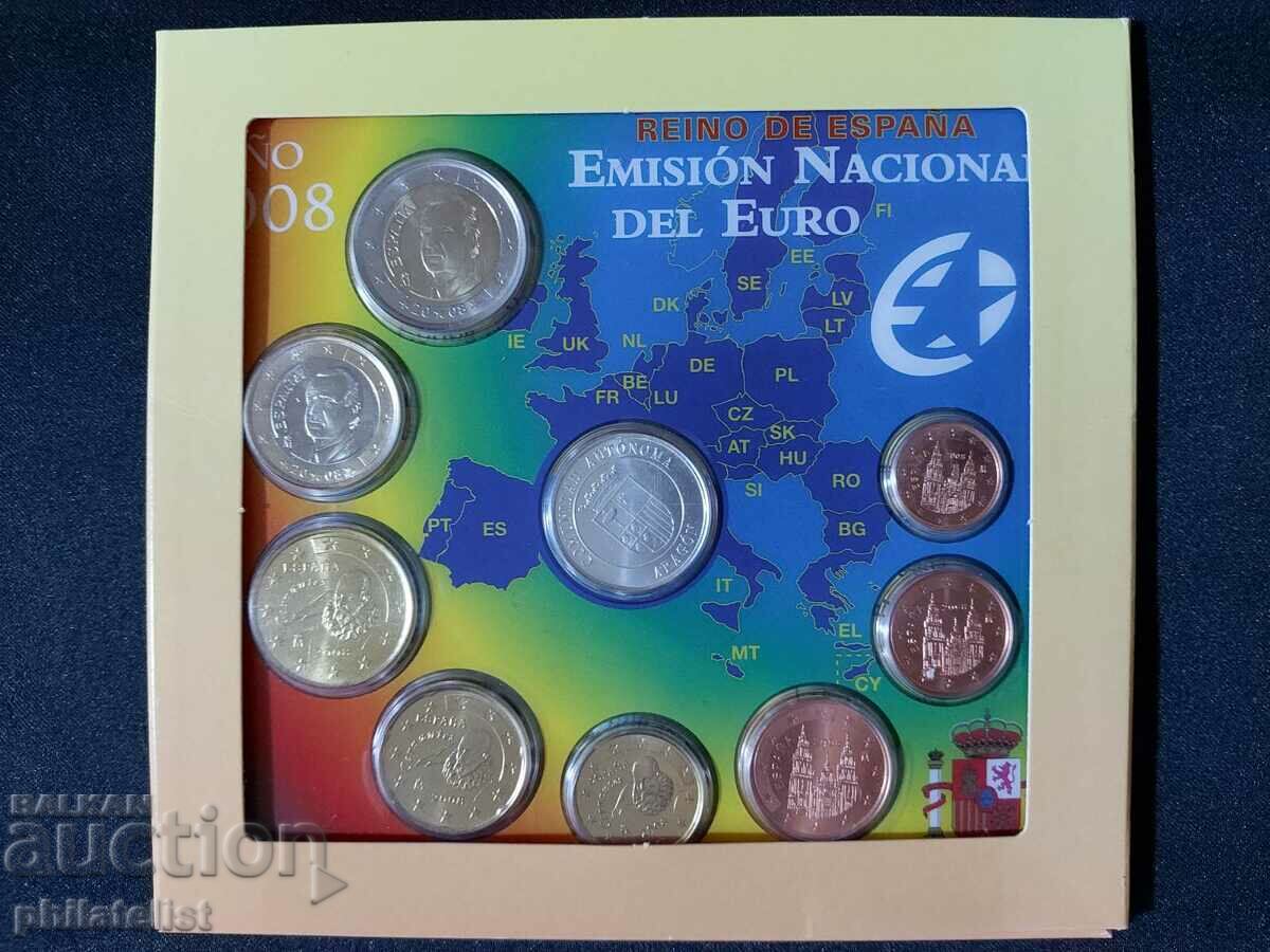 Spain 2008 - Complete Bank Euro Set + Medal - Aragon with price 80.00 BGN | € 40.90 Spain 2008 - Complete Bank Euro Set + Medal - Aragon with price 80.00 BGN | € 40.90