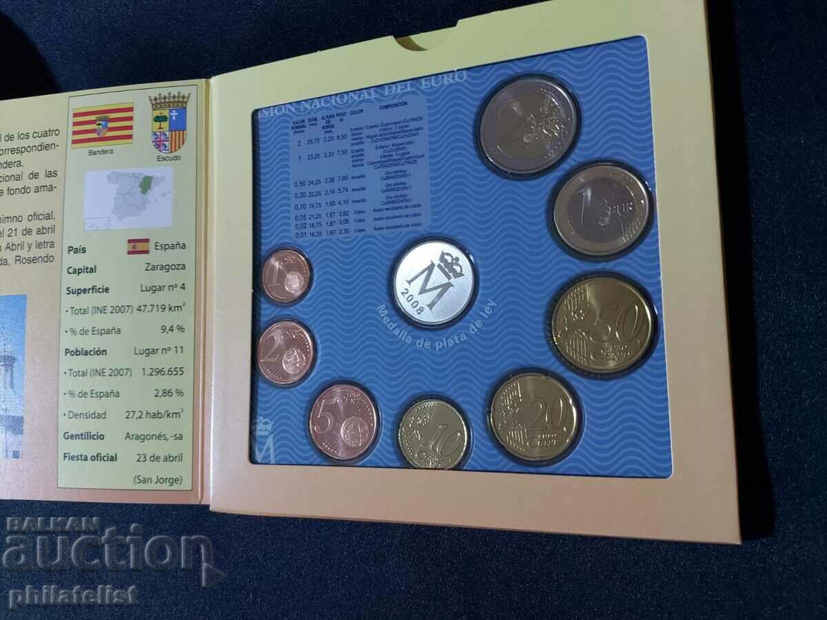 Delivery of Spain 2008 - Complete Bank Euro Set + Medal - Aragon Delivery of Spain 2008 - Complete Bank Euro Set + Medal - Aragon