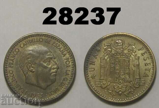Spain 1 peseta 1956 (1953/56)