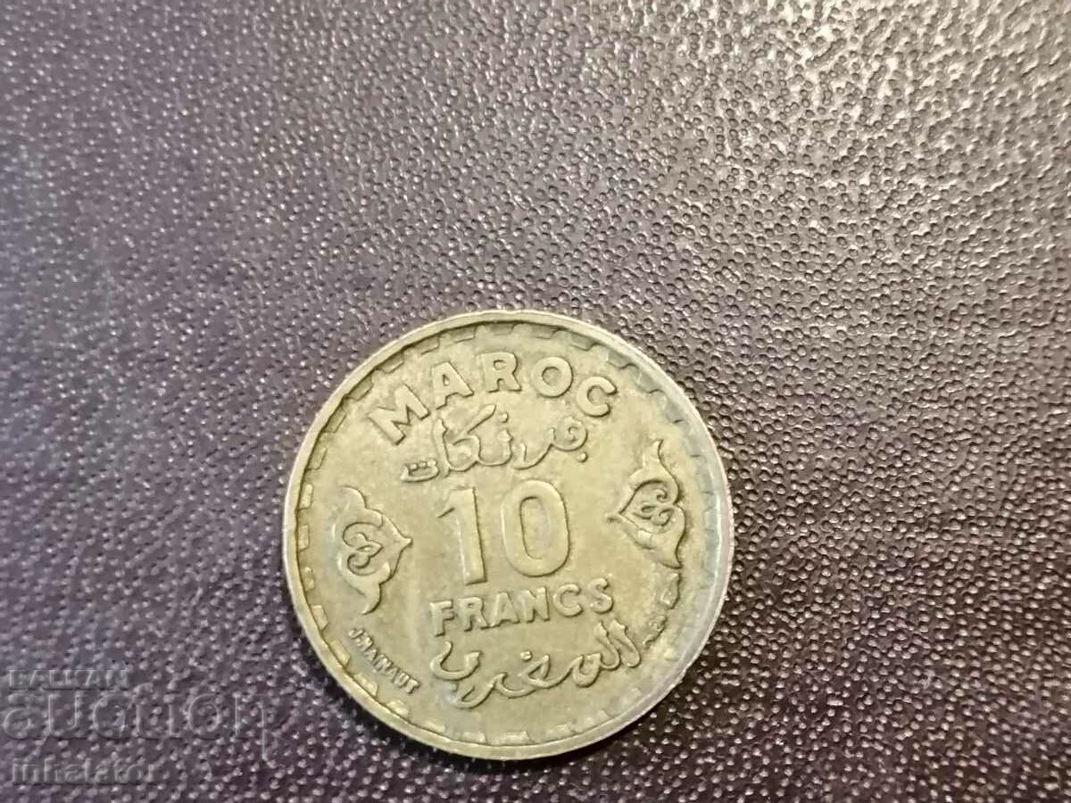 10 φράγκα Μαρόκο 1952