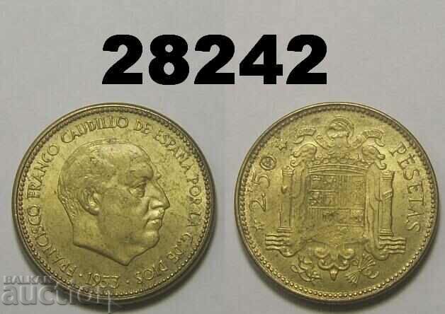 Spania 2 1/2 pesetas 1956 (1953/56)