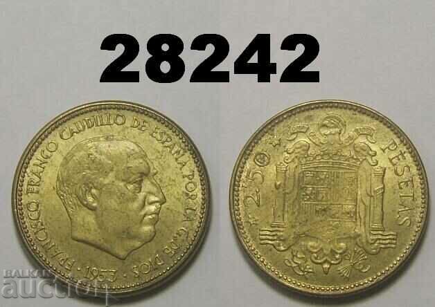 Spain 2 1/2 Pesetas 1956 (1953/56)