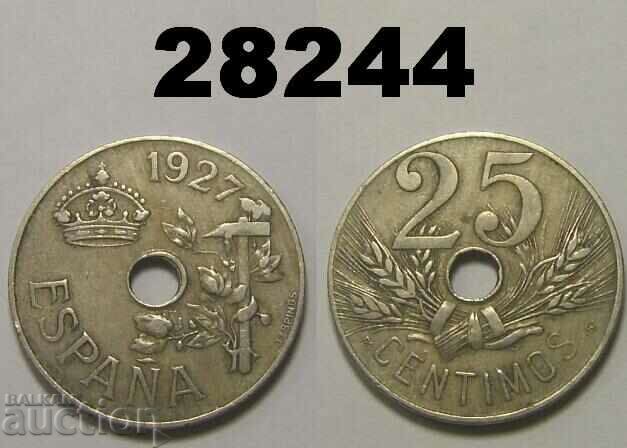 Spania 25 de centi 1927