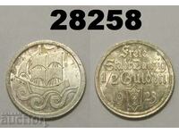 Danzig 1/2 Gulder 1923 Excelent! Gdansk