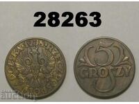 Polonia 5 groszy 1938
