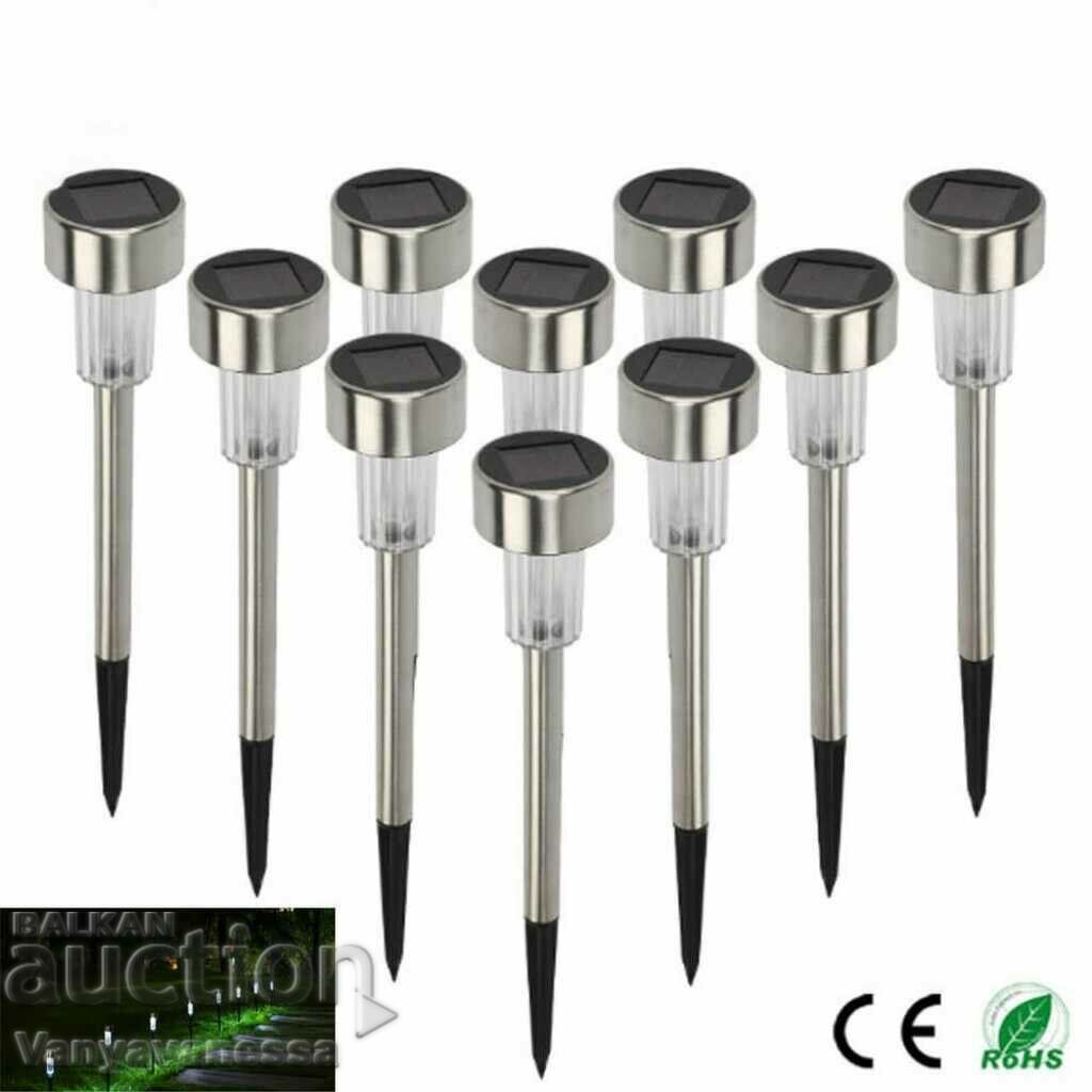 Set of 6 solar garden LED lights for shaping n