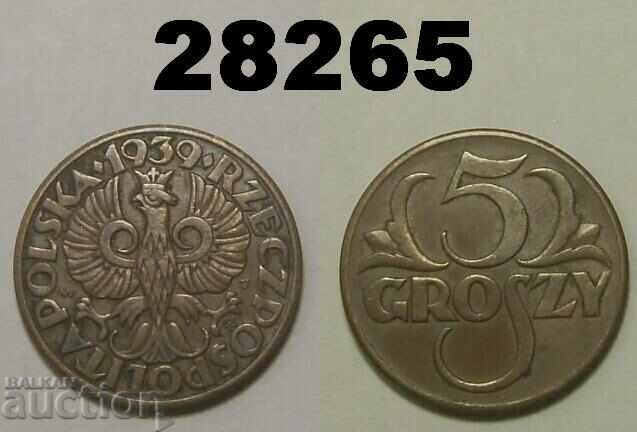 Poland 5 groszy 1939