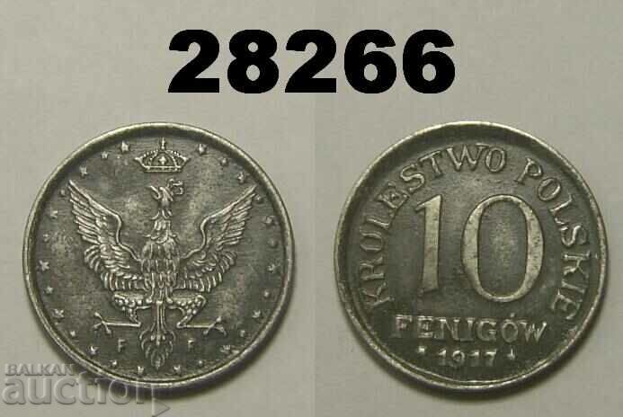 Polonia 10 pfennig 1917 fier