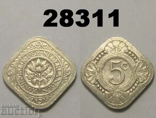 Olanda 5 cenți 1936