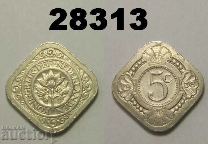 Olanda 5 cenți 1938