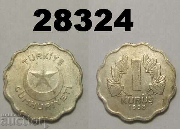 Turkey 1 kuruş 1938