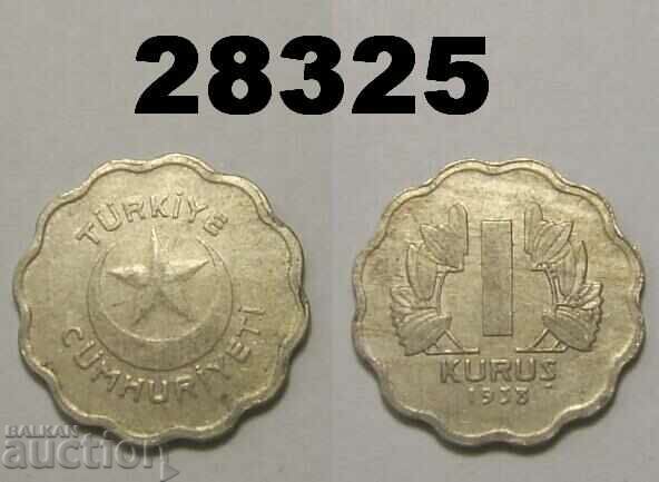 Turkey 1 kuruş 1938