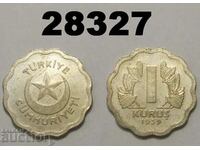 Turkey 1 kuruş 1939 Excellent