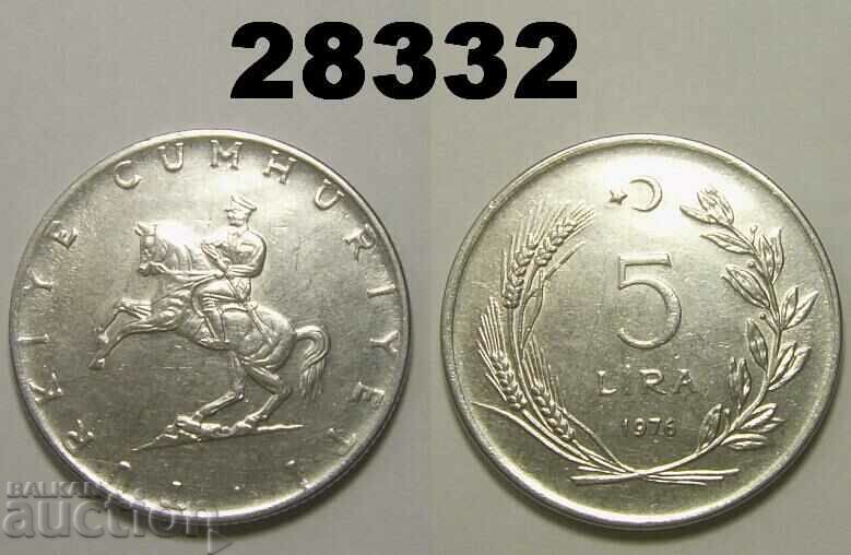 Turkey 5 Lira 1976