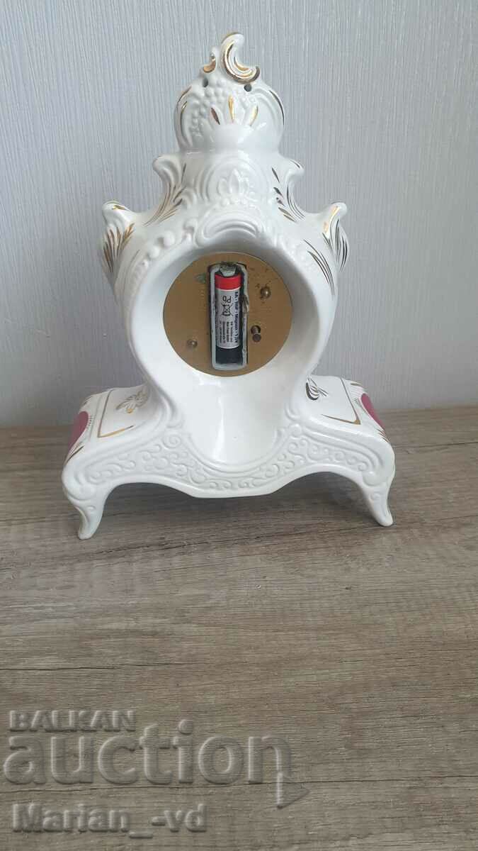 Auction Vintage Mercedes porcelain table clock Auction Vintage Mercedes porcelain table clock