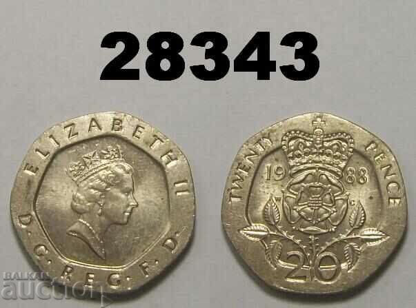 Marea Britanie 20 pence 1988