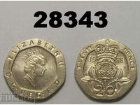 Marea Britanie 20 pence 1988