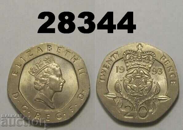 Great Britain 20 pence 1993