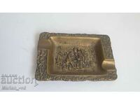 Old small bronze ashtray