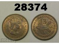 Cyprus 3 mils 1955