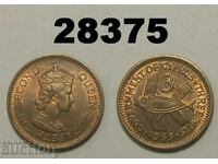 Cyprus 3 mils 1955