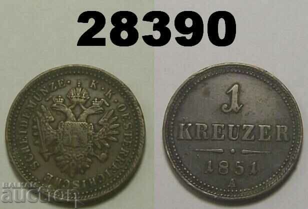 Αυστρία 1 Kreuzer 1851 Α