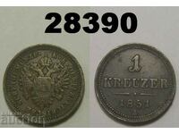 Austria 1 Kreuzer 1851 A