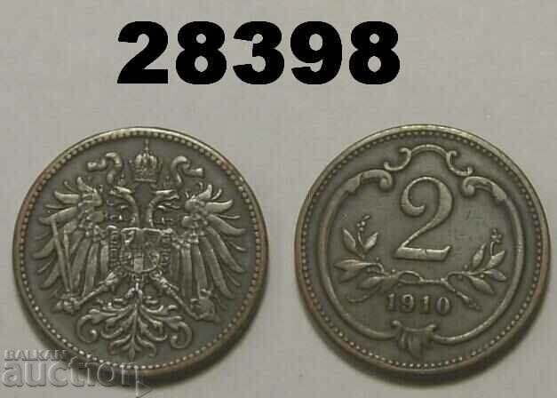 Austria 2 Heller 1910