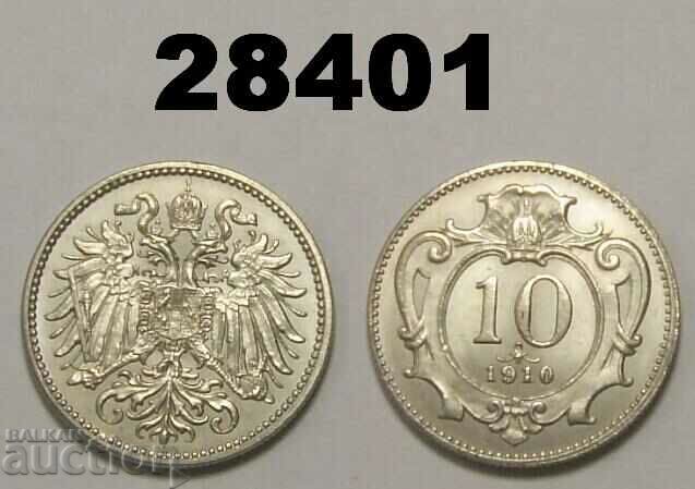 Austria 10 Heller 1910