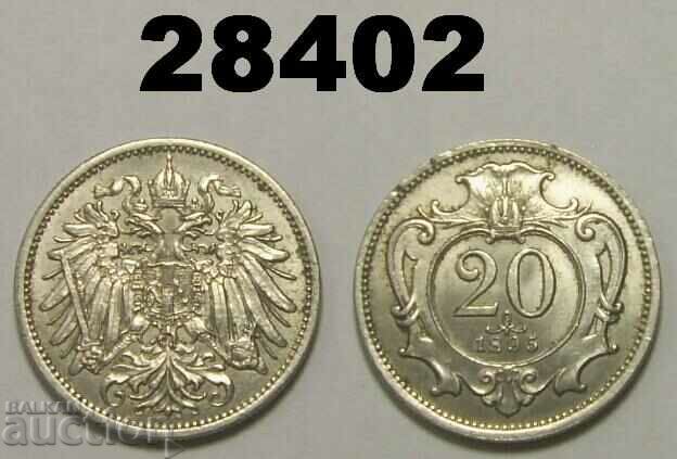 Austria 20 Heller 1895