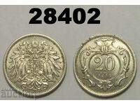 Австрия 20 хелера 1895