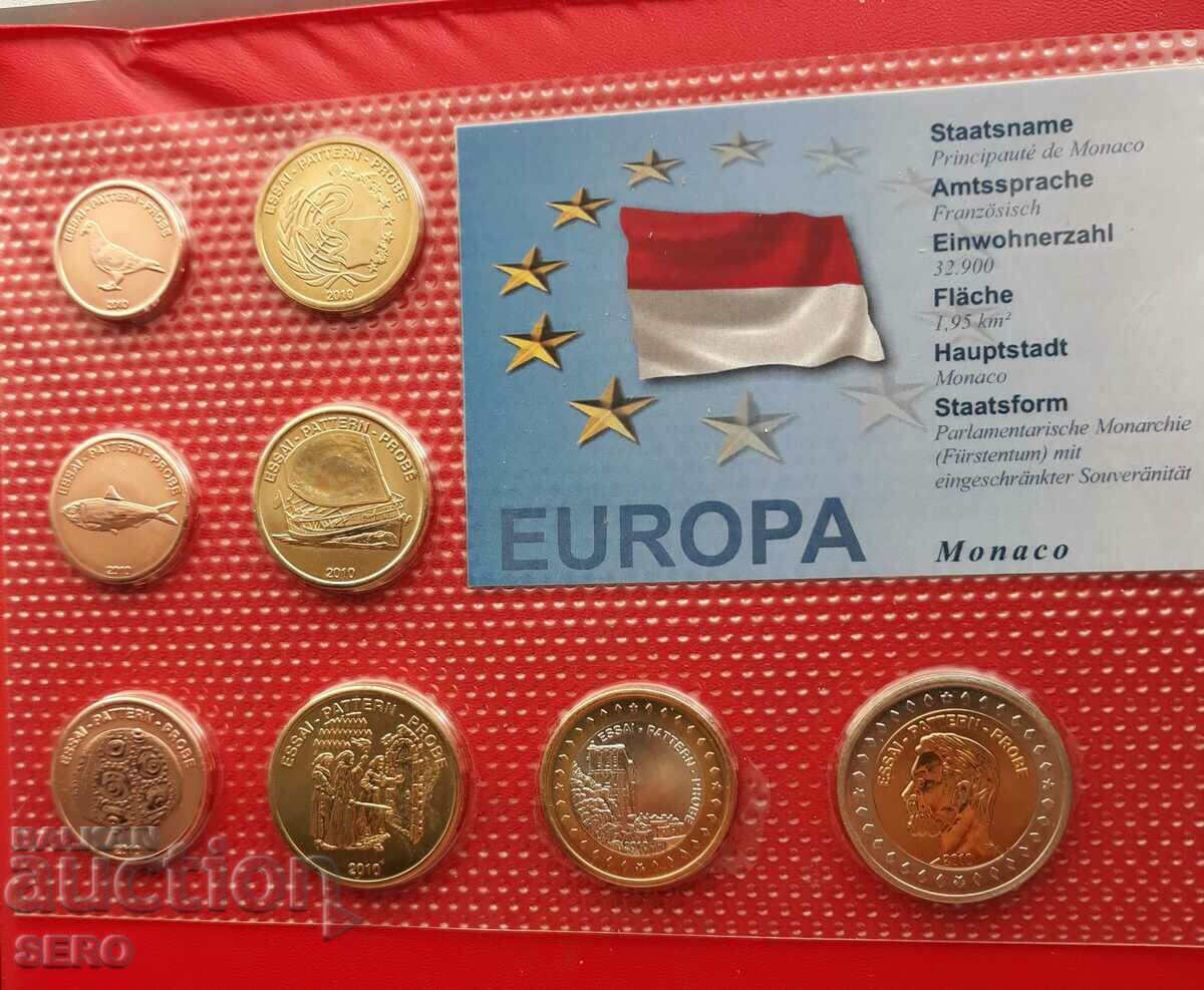 Monaco SET of 8 Proof Euro Coins 2010