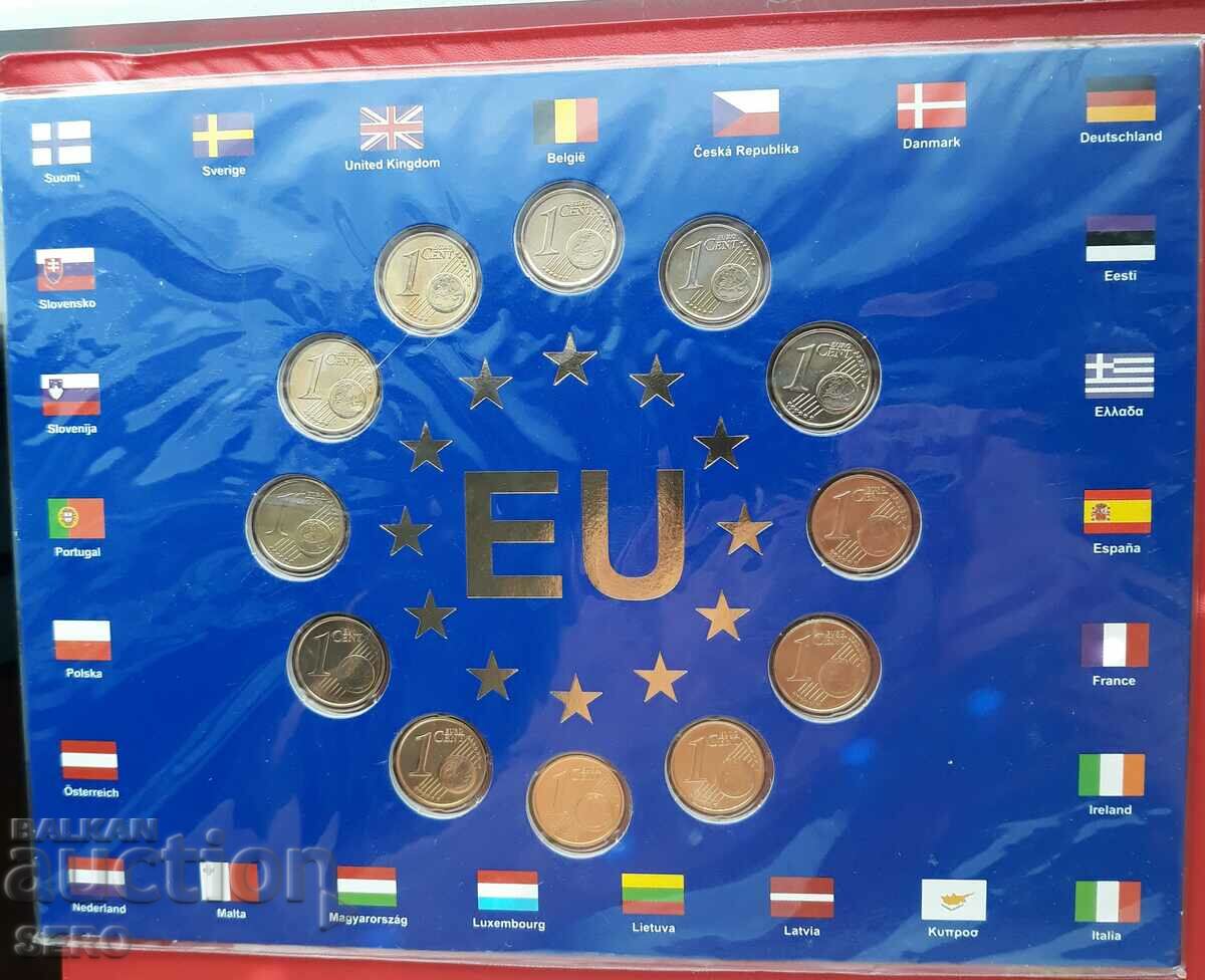 Uniunea Europeană SET de 12x1 cenți din diverse țări
