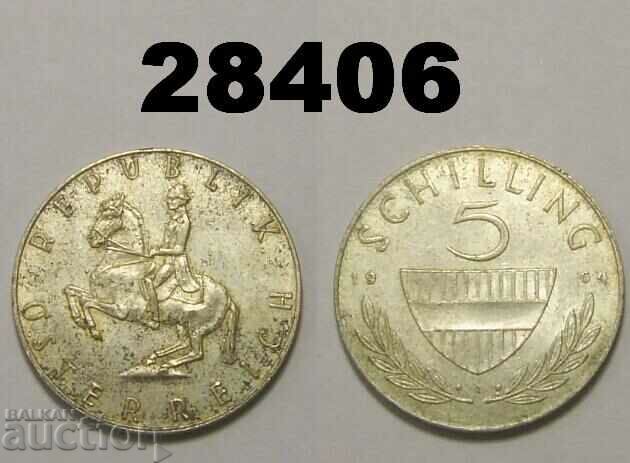 Austria 5 Shillings 1964 Silver