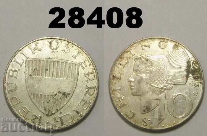 Austria 10 Shillings 1957 Silver